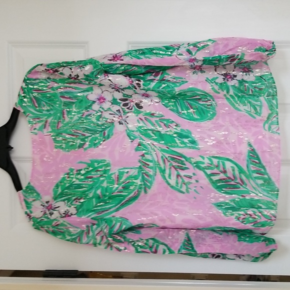 LILLY PULITZER Aaron Silk Top Blouse - Picture 9 of 11